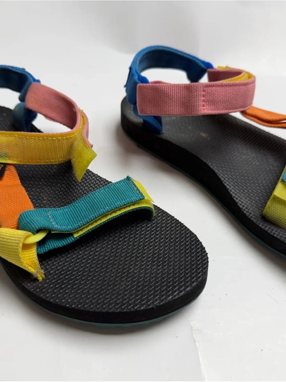 Teva women Multicolor Strap Sandals - Pink, Teal, Yellow, Orange size w7